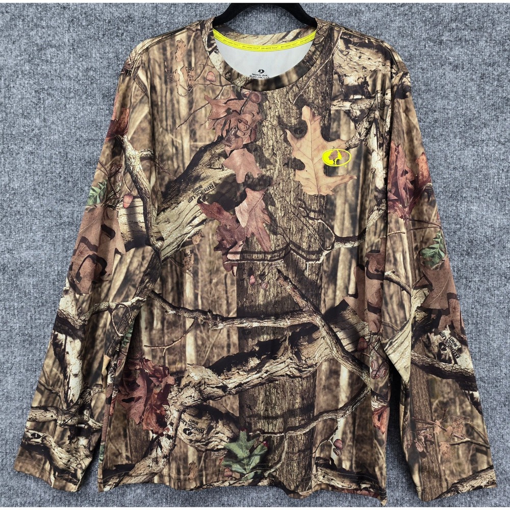 Mossy Oak Camo Shirt Mens L Break-Up Infinity Dri More Long Sleeve Hunting